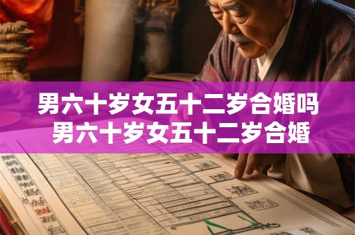 男六十岁女五十二岁合婚吗 男六十岁女五十二岁合婚吗为什么