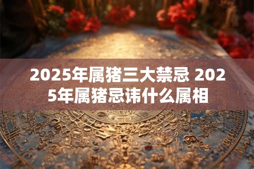 2025年属猪三大禁忌 2025年属猪忌讳什么属相