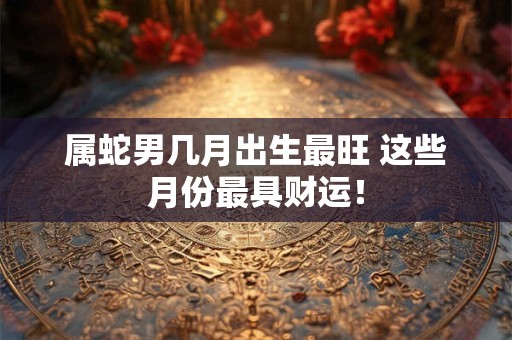 属蛇男几月出生最旺 这些月份最具财运！