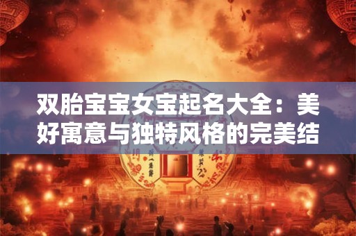 双胎宝宝女宝起名大全:美好寓意与独特风格的完美结合 双胎宝宝女宝起名大全:美好寓意与独特风格的完美结合