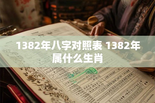 1382年八字对照表 1382年属什么生肖
