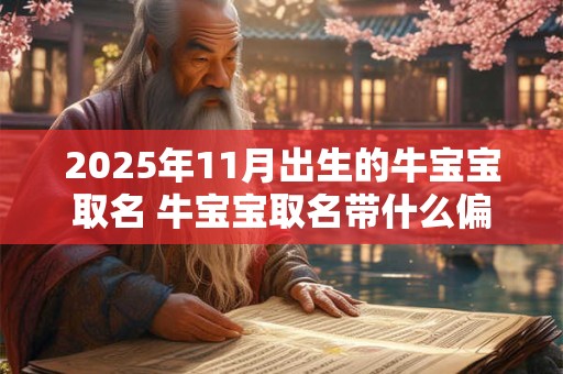 2025年11月出生的牛宝宝取名 牛宝宝取名带什么偏旁好