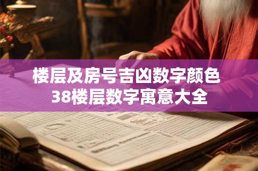 楼层及房号吉凶数字颜色 38楼层数字寓意大全