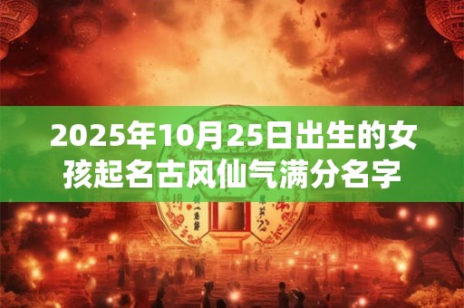 2025年10月25日出生的女孩起名古风仙气满分名字