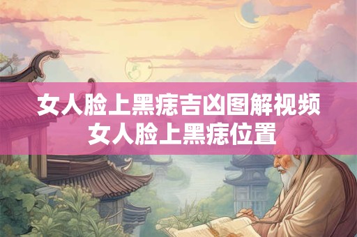 女人脸上黑痣吉凶图解视频 女人脸上黑痣位置