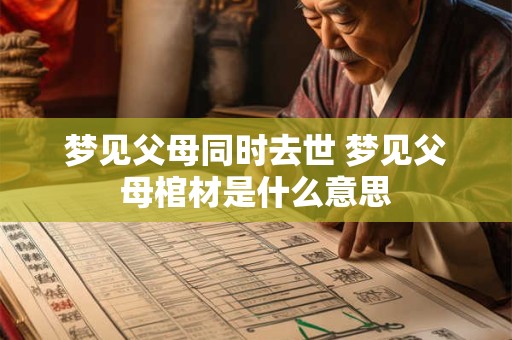 梦见父母同时去世 梦见父母棺材是什么意思