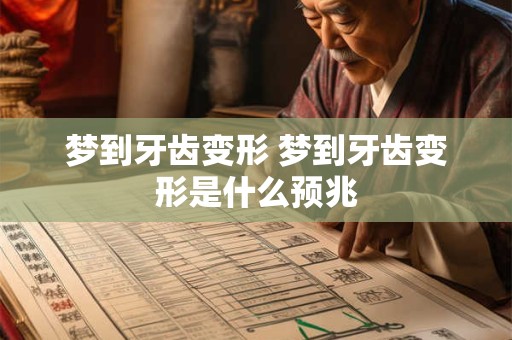 梦到牙齿变形 梦到牙齿变形是什么预兆