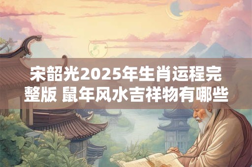 宋韶光2025年生肖运程完整版 鼠年风水吉祥物有哪些