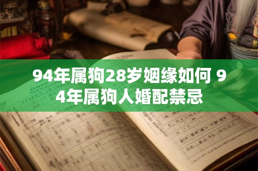 94年属狗28岁姻缘如何 94年属狗人婚配禁忌