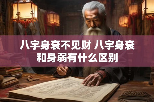 八字身衰不见财 八字身衰和身弱有什么区别