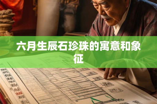 六月生辰石珍珠的寓意和象征
