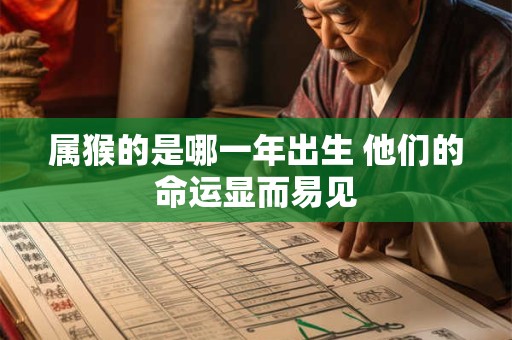 属猴的是哪一年出生 他们的命运显而易见