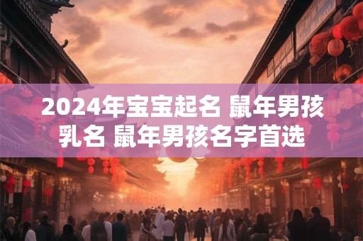 2024年宝宝起名 鼠年男孩乳名 鼠年男孩名字首选