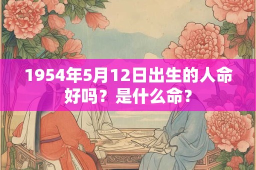 1954年5月12日出生的人命好吗？是什么命？