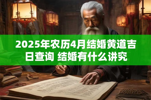 2025年农历4月结婚黄道吉日查询 结婚有什么讲究