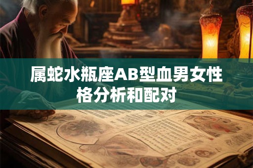 属蛇水瓶座AB型血男女性格分析和配对