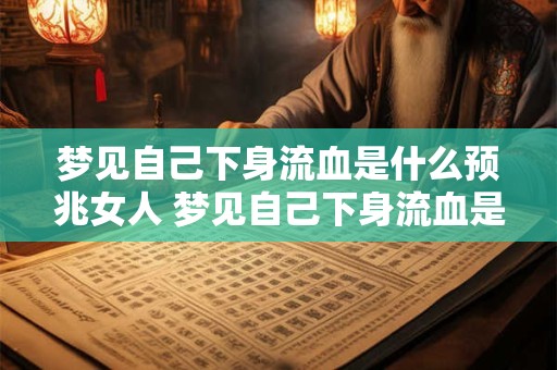 梦见自己下身流血是什么预兆女人 梦见自己下身流血是什么预兆