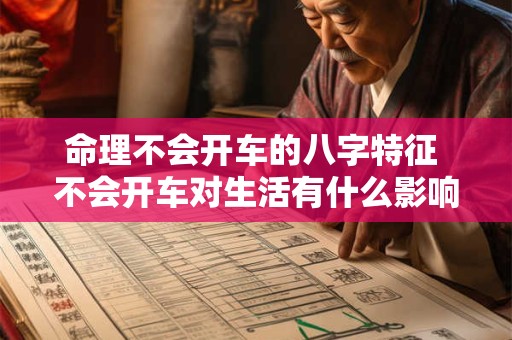 命理不会开车的八字特征 不会开车对生活有什么影响