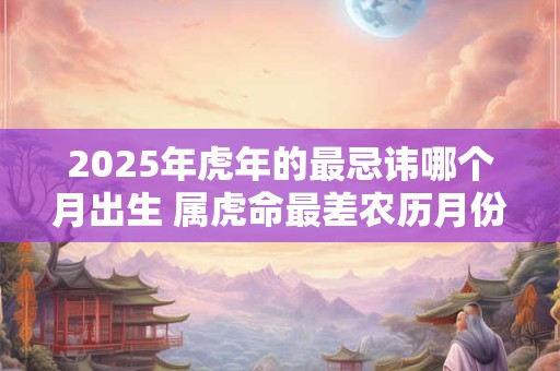 2025年虎年的最忌讳哪个月出生 属虎命最差农历月份