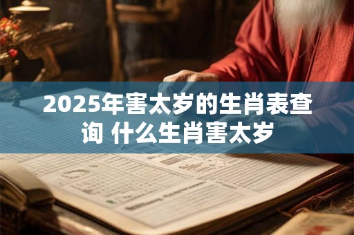 2025年害太岁的生肖表查询 什么生肖害太岁