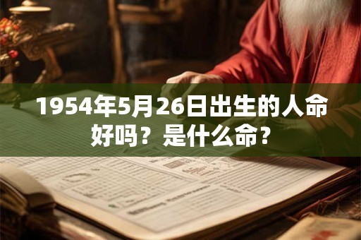 1954年5月26日出生的人命好吗？是什么命？