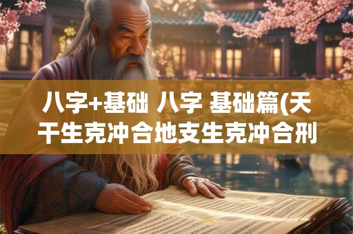 八字+基础 八字 基础篇(天干生克冲合地支生克冲合刑害)