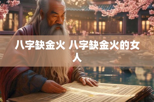 八字缺金火 八字缺金火的女人
