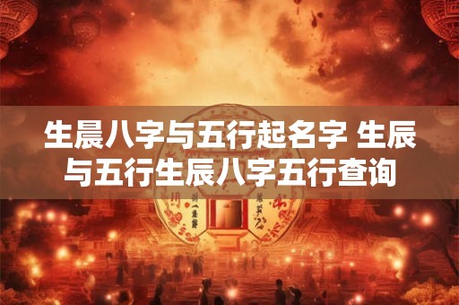 生晨八字与五行起名字 生辰与五行生辰八字五行查询