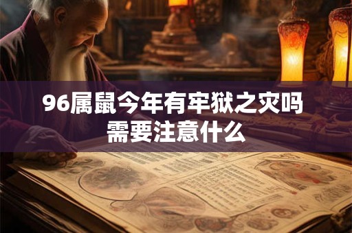 96属鼠今年有牢狱之灾吗 需要注意什么