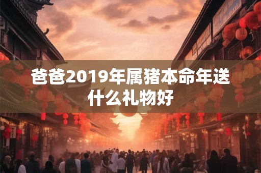 爸爸2019年属猪本命年送什么礼物好