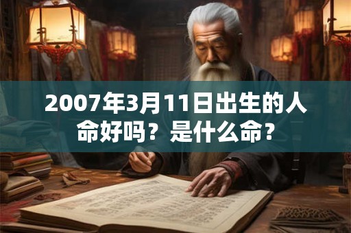 2007年3月11日出生的人命好吗？是什么命？