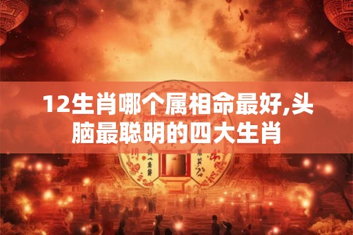 12生肖哪个属相命最好,头脑最聪明的四大生肖