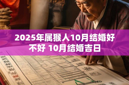 2025年属猴人10月结婚好不好 10月结婚吉日
