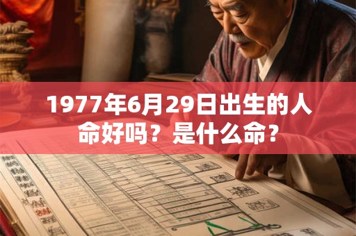 1977年6月29日出生的人命好吗？是什么命？
