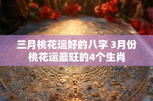 三月桃花运好的八字 3月份桃花运最旺的4个生肖