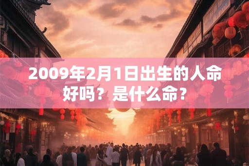 2009年2月1日出生的人命好吗？是什么命？