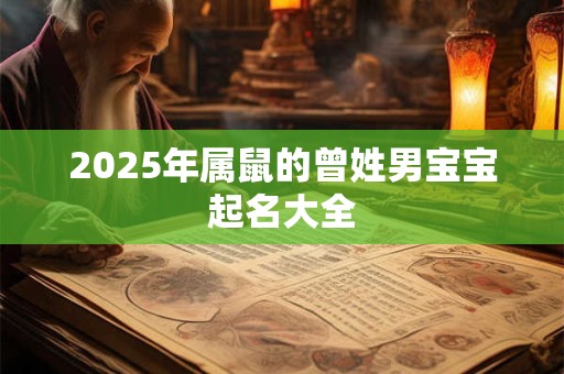 2026年属鼠的曾姓男宝宝起名大全