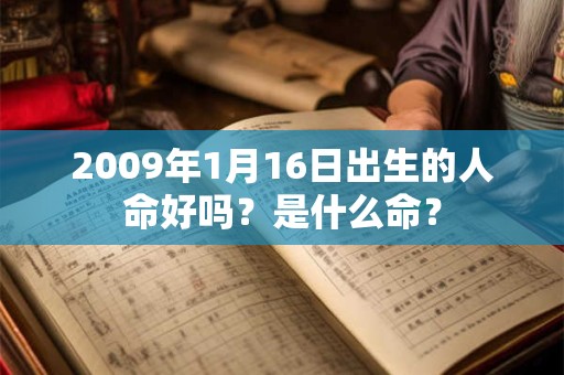 2009年1月16日出生的人命好吗？是什么命？