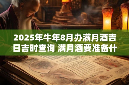 2025年牛年8月办满月酒吉日吉时查询 满月酒要准备什么