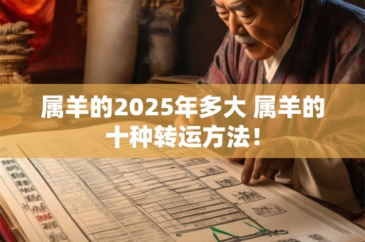 属羊的2025年多大 属羊的十种转运方法！