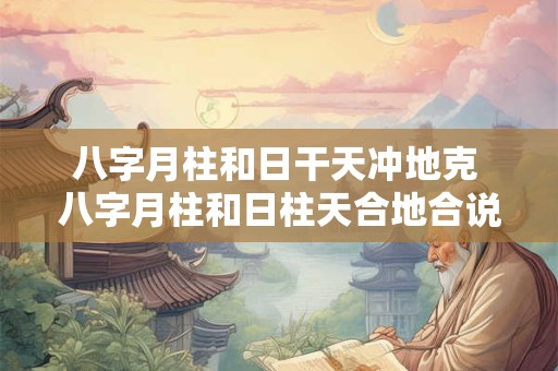八字月柱和日干天冲地克 八字月柱和日柱天合地合说明
