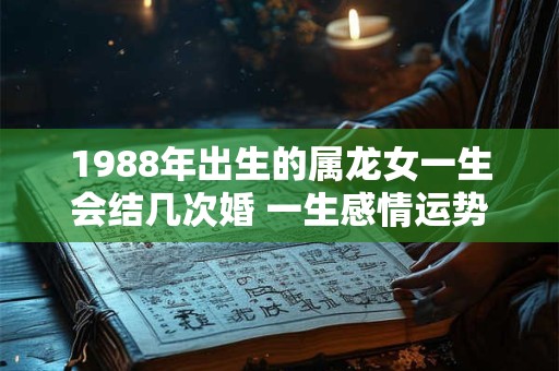 1988年出生的属龙女一生会结几次婚 一生感情运势好吗