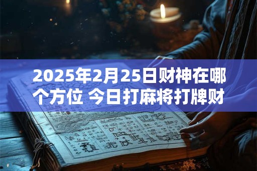 2025年2月25日财神在哪个方位 今日打麻将打牌财运方位