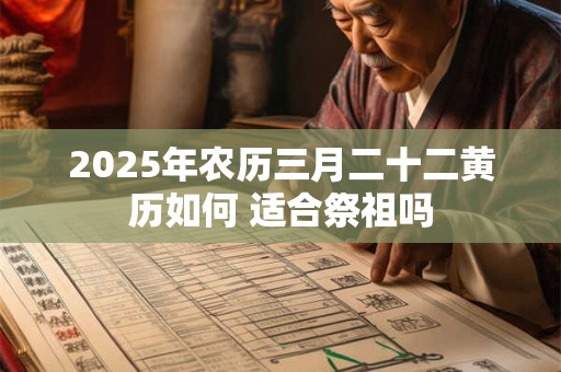 2025年农历三月二十二黄历如何 适合祭祖吗