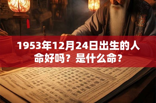 1953年12月24日出生的人命好吗？是什么命？