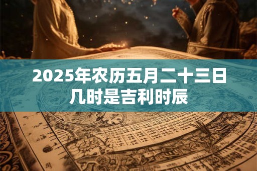 2025年农历五月二十三日几时是吉利时辰