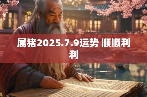 属猪2025.7.9运势 顺顺利利