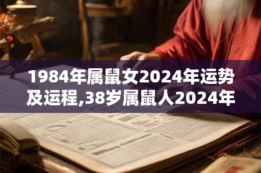 1984年属鼠女2024年运势及运程,38岁属鼠人2024年的每月运势