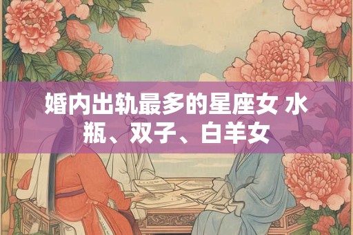 婚内出轨最多的星座女 水瓶、双子、白羊女