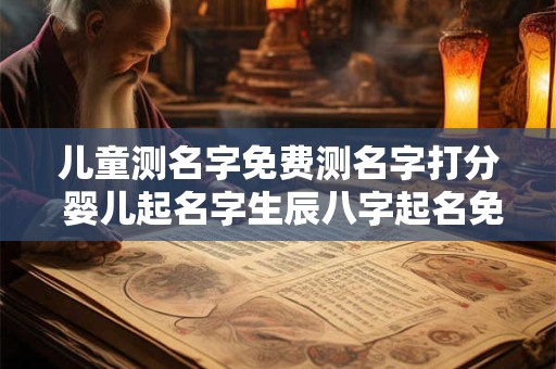 儿童测名字免费测名字打分 婴儿起名字生辰八字起名免费